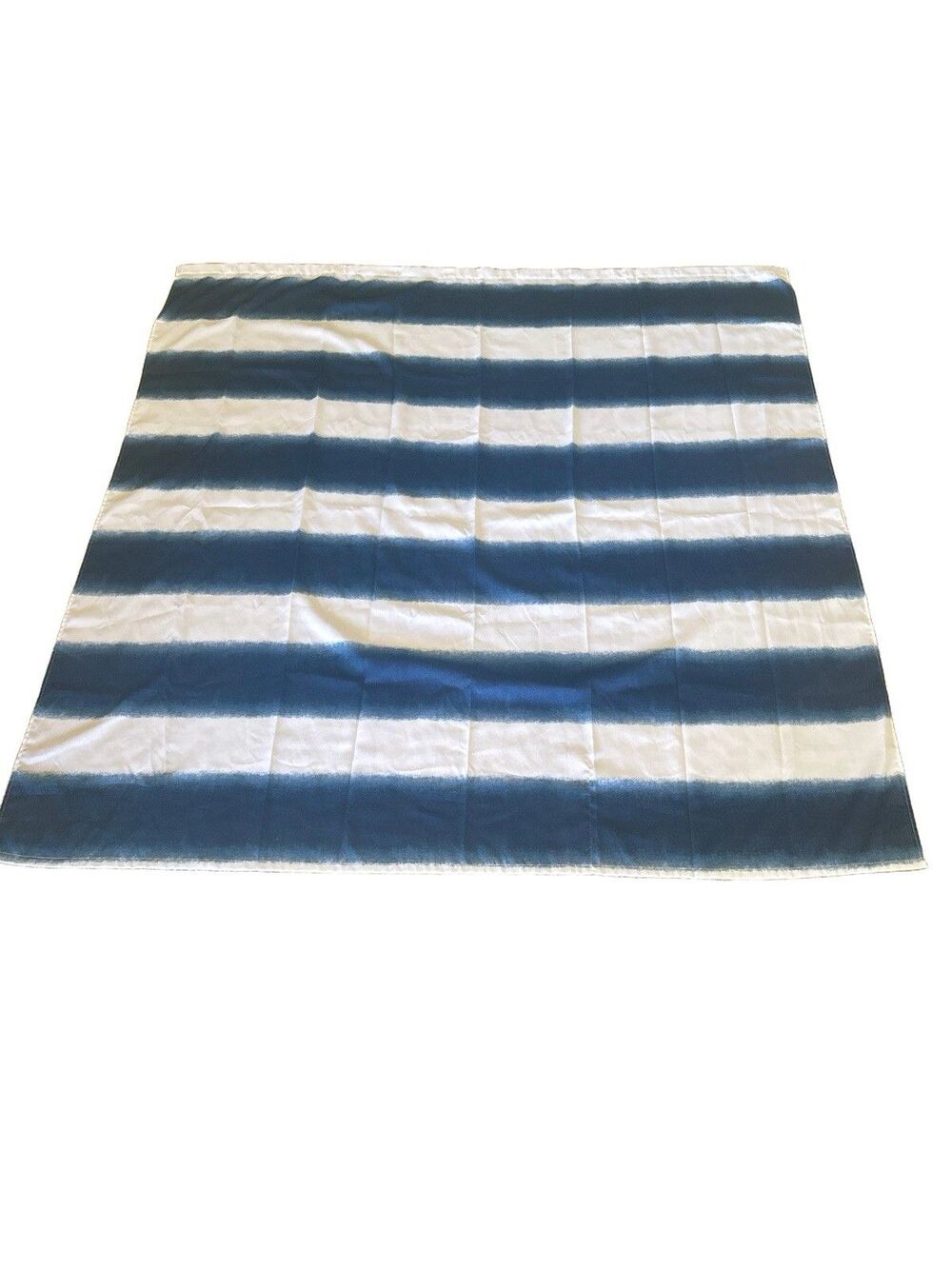 Mainstays Blue & White Stripe Dip Dye Fabric Shower Curtain Polyester Standard